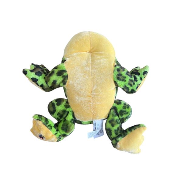 Ganz Webkinz 10” Plush Frog BullFrog Green Black Spots Stuffed Animal NO CODE - Picture 6 of 12
